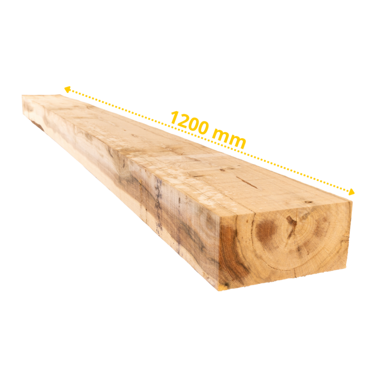 10 x Traverses en chêne 1200 x 200 x 100 mm (Non traité) – Image 3