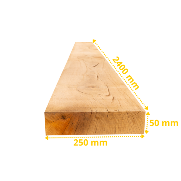 Paquet de 50 x Planches de Chêne – 2400 x 250 x 50 mm – Image 2