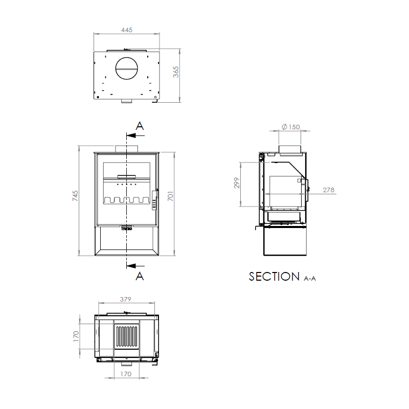 Poêle à bois Pamello - 5 Kw – Image 4